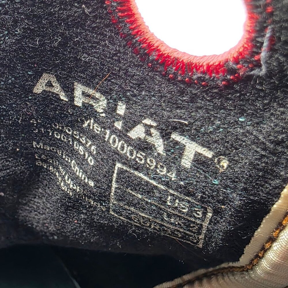Ariat Heritage Roughstock Kids Size 3 Brown Red Western Leather Boots Casual - Picture 6 of 13